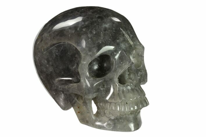 Realistic, Carved Smoky Quartz Crystal Skull #151172